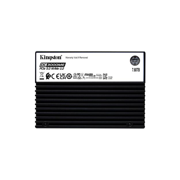 SSD|KINGSTON|SSD series DC3000ME|7.68TB|NVMe|NAND flash technology 3D TLC|Write speed 10000 MBytes/sec|Read speed 14000 MBytes/sec|Form Factor U.2|TBW 14.016 TB|MTBF 2000000 hours|SEDC3000ME/7T6