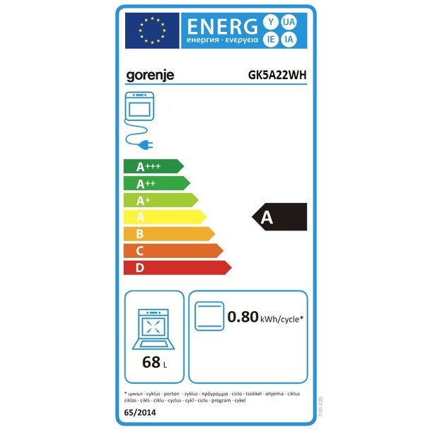 Dujinė viryklė su elektrine orkaite Gorenje G400, GK5A22WH 4