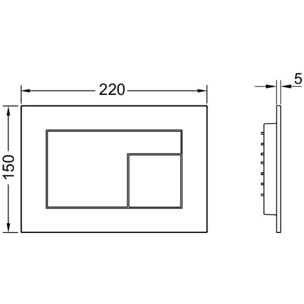 Vandens nuleidimo mygtukas TECEvelvet, 9240735, balta 1