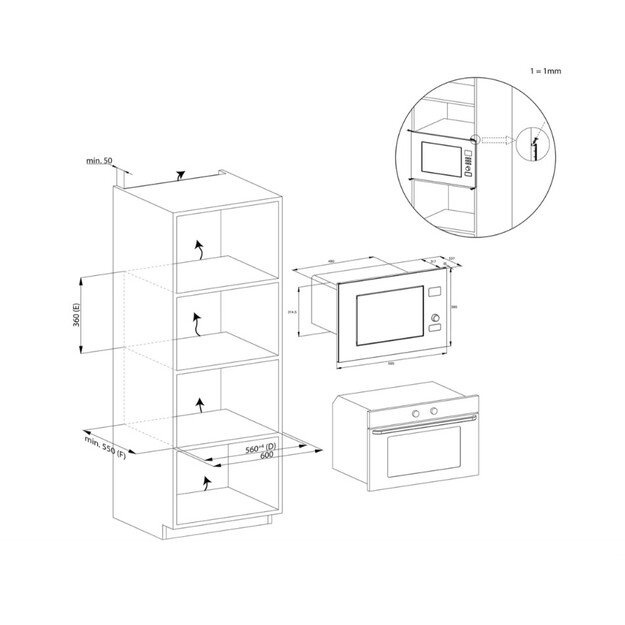 Mikrobangų krosnelė Candy CA38FL7N20WXB 1