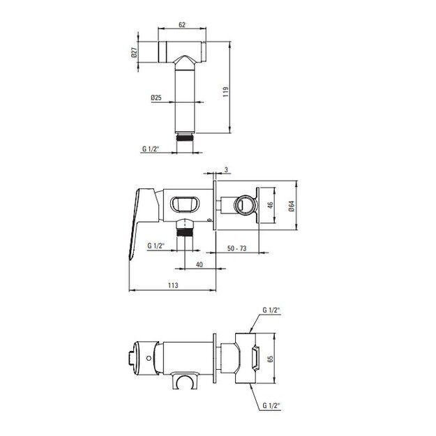 Potinkinis bide mai&scaron;ytuvas su du&scaron;eliu Deante Arnika, BQA_D34M, titano 2