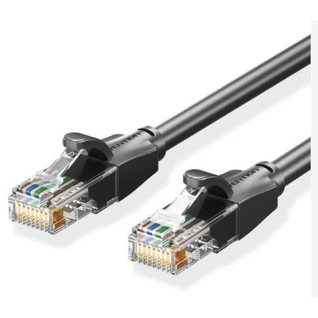 PATCH CABLE CAT.6 UTP/8M BLACK IBEBK VENTION