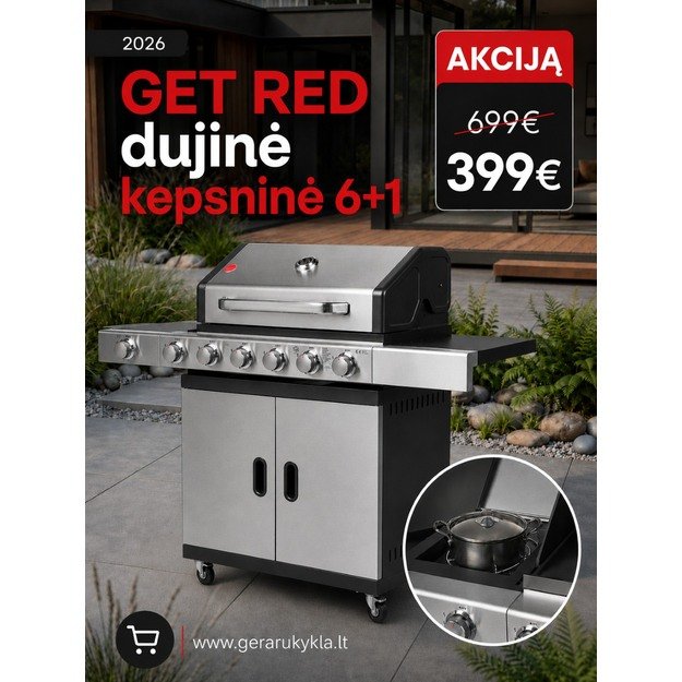 Dujinė kepsninė GET RED 6+1
