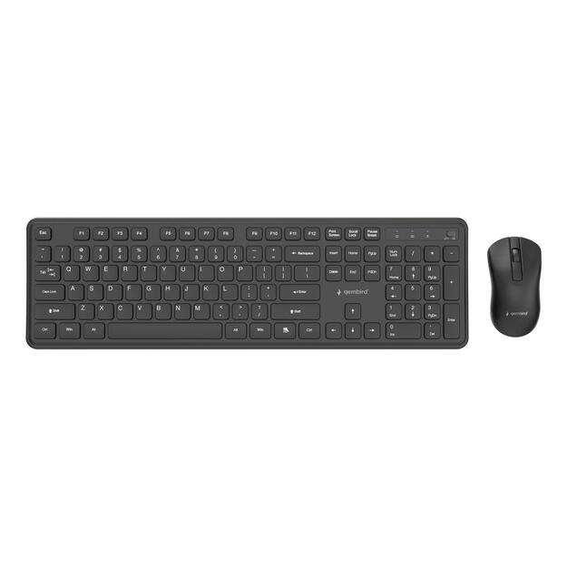KEYBOARD +MOUSE WRL ENG/BK KBS-WPS-01 GEMBIRD