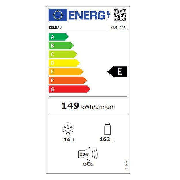 Įmontuojamas &scaron;aldytuvas Kernau KBR 1202 3