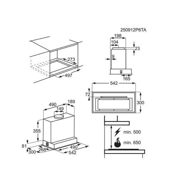 Įmontuojamas gartraukis Electrolux LFG815K 1