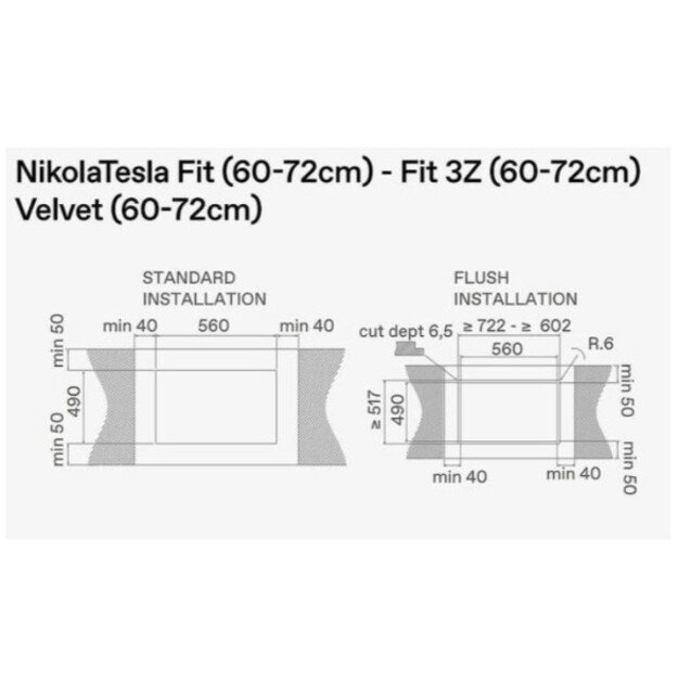 Įmontuojama indukcinė kaitlentė su integruotu gartraukiu Elica NIKOLATESLA FIT RAW BR/A/72, PRF02025 2