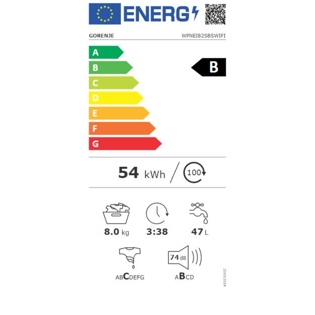 Skalbyklė GORENJE WPNEI82SBSWIFI