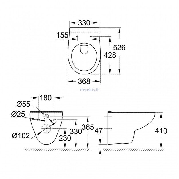 WC komplektas GROHE BAU CERAMIC 4 in 1 39499000