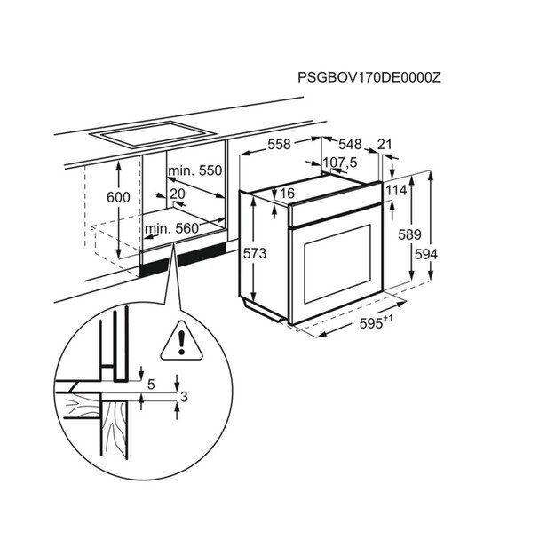 Įmontuojama orkaitė Electrolux EOD6C77WV, su maisto termometru