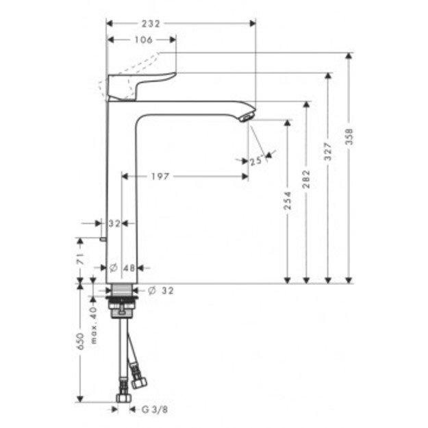 Maišytuvas Hansgrohe Metris 260, 31082000