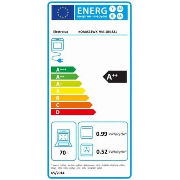 Orkaitė Electrolux KOAAS31WX