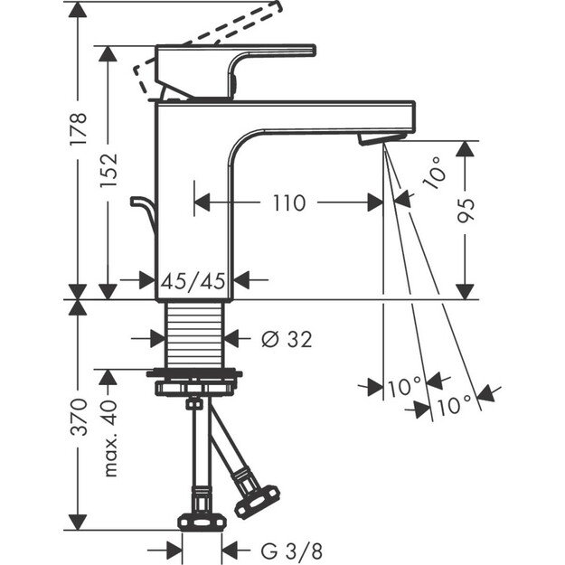 Praustuvo maišytuvas Hansgrohe Vernis Shape 71561000