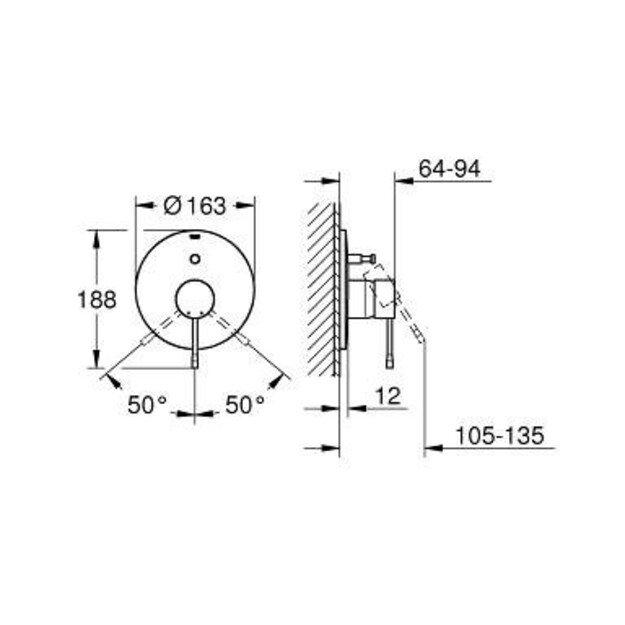 Potinkinis maišytuvas Grohe Essence 24058001, chromo