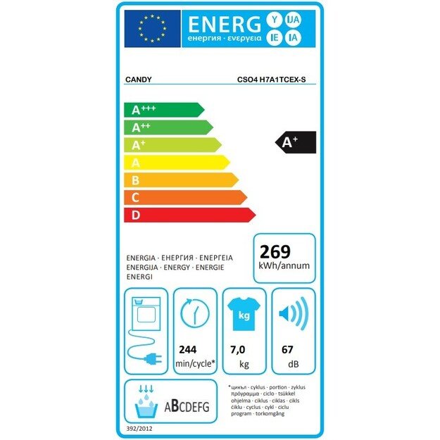 DŽIOVYKLĖ Candy CSO4 H7A1TCEX-S