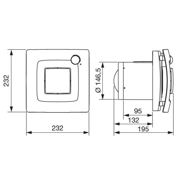 Ventiliatorius SOLER ampPALAU SILENT DUAL 300 su judesio ir drėgmės jutikliu 5210641100