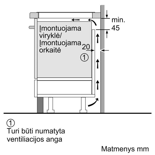 Įmontuojama indukcinė kaitlentė Bosch PUE612BB1J, balta