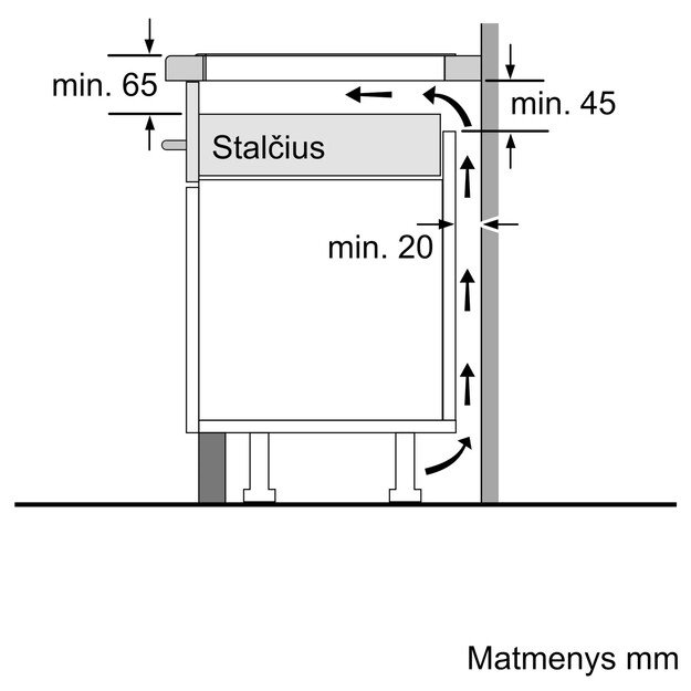 Įmontuojama indukcinė kaitlentė Bosch PUE612BB1J, balta