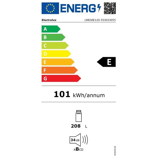 Šaldytuvas ELECTROLUX LRB3AE12S