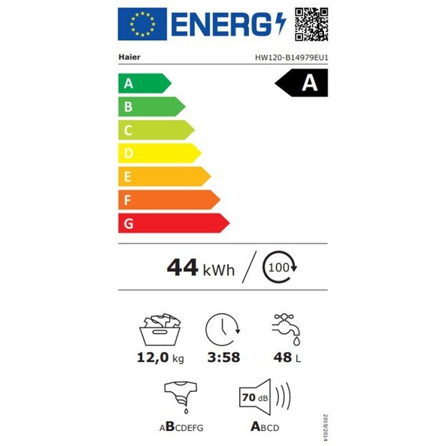 Skalbimo mašina Haier HW120-B14979EUGS