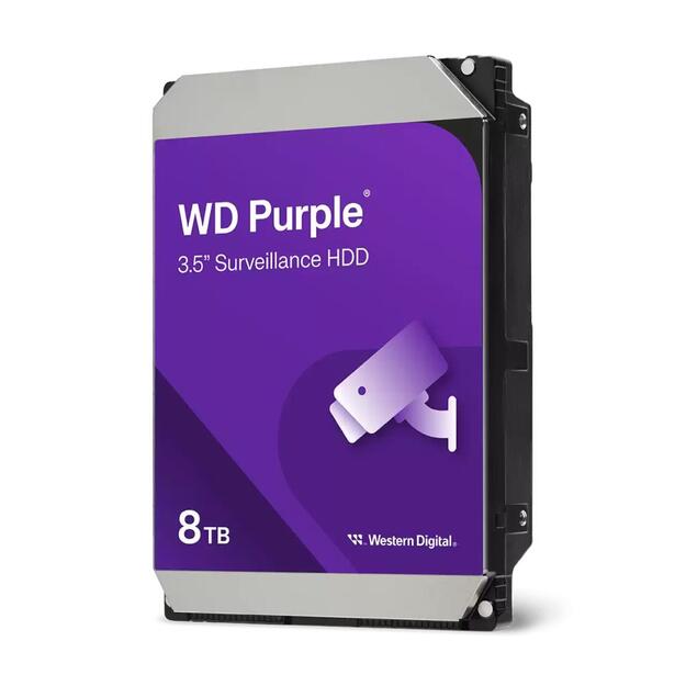 HDD|WESTERN DIGITAL|Purple|8TB|SATA 3.0|256 MB|5640 rpm|3,5 |WD85PURZ