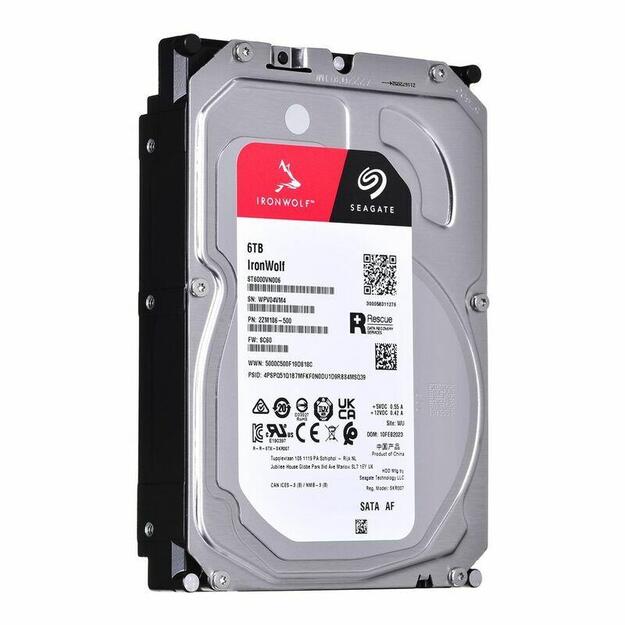 HDD|SEAGATE|IronWolf|6TB|SATA|256 MB|5400 rpm|Discs/Heads 4/8|3,5 |ST6000VN006