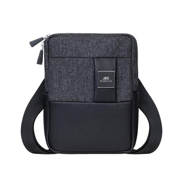 TABLET CASE CROSSBODY 8 /8810 BLACK MELANGE RIVACASE