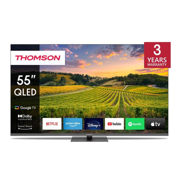 TV Set|THOMSON|55 |4K/Smart|QLED|3840x2160|Bluetooth|Google TV|55QG5C14