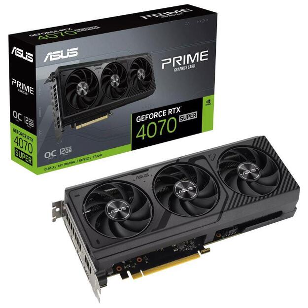 Graphics Card|ASUS|NVIDIA GeForce RTX 4070 SUPER|12 GB|GDDR6X|192 bit|Triple slot Fansink|1xHDMI|3xDisplayPort|PRIME-RTX4070S-O12G