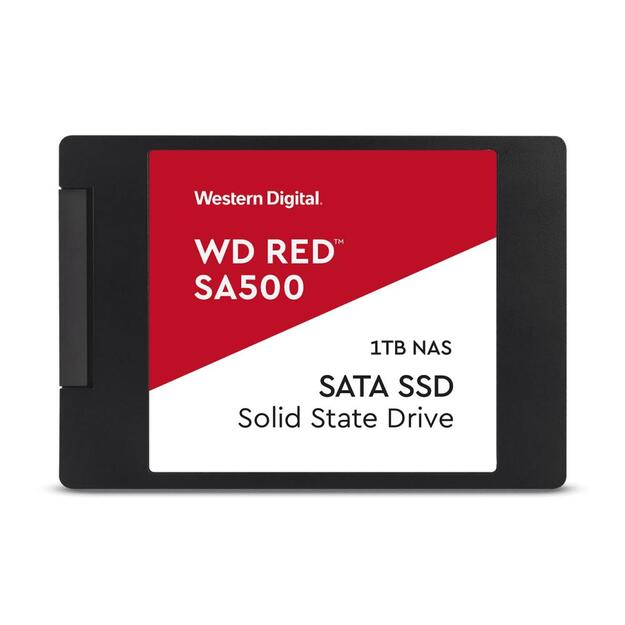 SSD|WESTERN DIGITAL|Red SA500|1TB|SATA 3.0|Write speed 530 MBytes/sec|Read speed 560 MBytes/sec|2,5 |TBW 600 TB|MTBF 2000000 hours|WDS100T1R0A