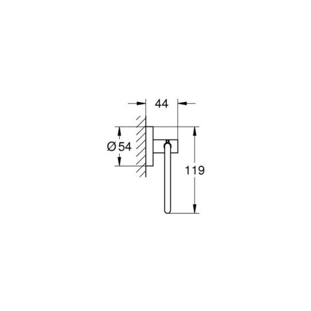 Tualetinio popieriaus laikiklis GROHE QUICKFIX START 412002430, juodas matinis