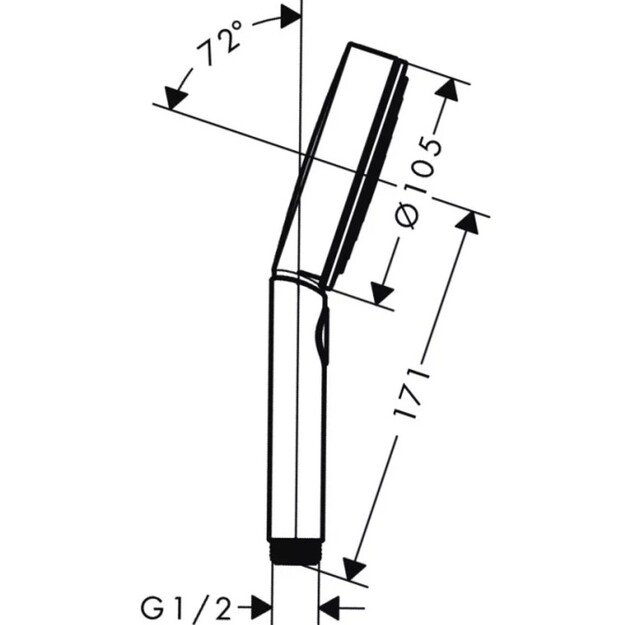 Rankinis dušas Hansgrohe Pulsify Select, juodas mat 24110670