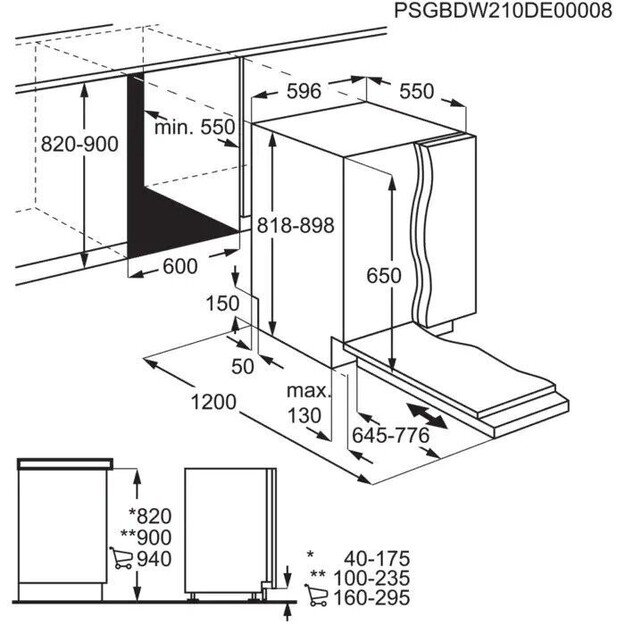 Įmontuojama indaplovė AEG FSB5360CZ