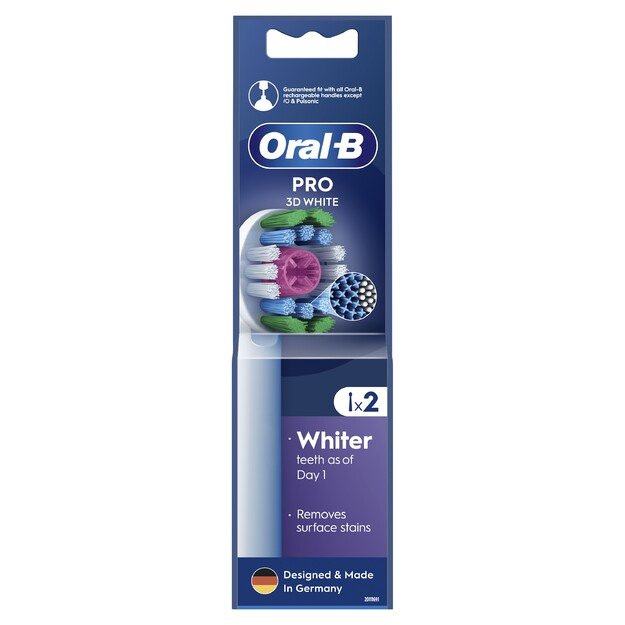 Dantų šepetėlio galvutė Oral-B EB18-2 pRX 3D White 2 vnt