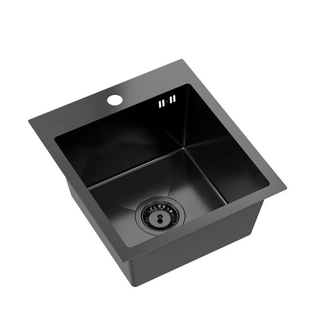 Plautuvė Quadron LUKE 90, ZH4045PVDBLM, juodo metalo