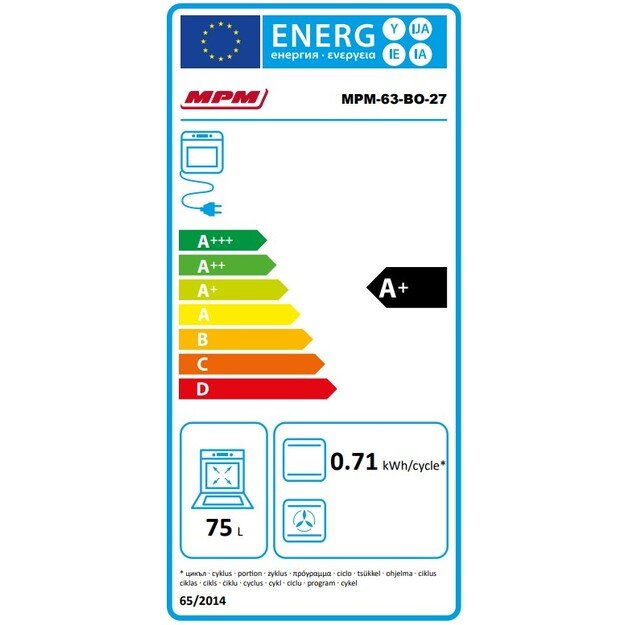 Įmontuojama orkaitė MPM-63-BO-27 5