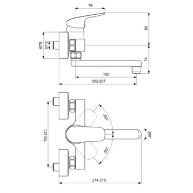 Praustuvo maišytuvas Ideal Standard CERAFLEX B1717AA 1