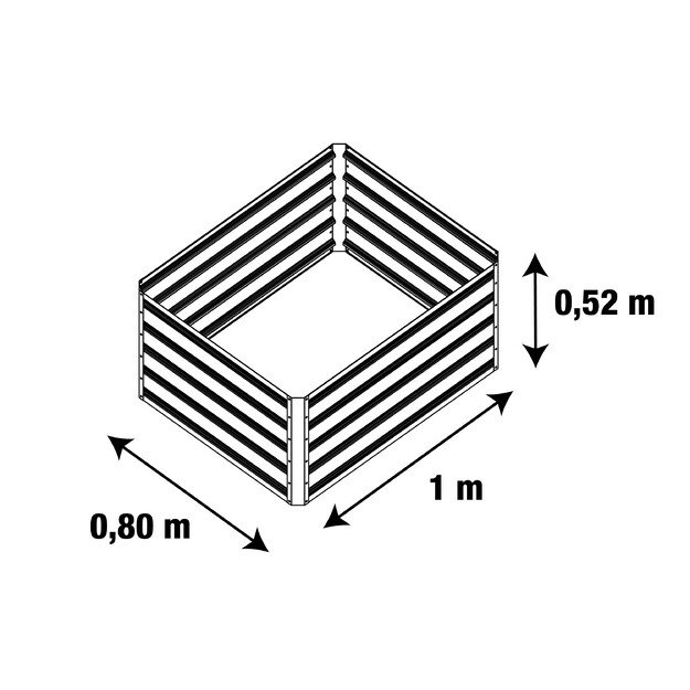 Pakelta lysvė G21 Daisy 63900243, 100 x 80 x 52 cm, metalinė, žalia 2