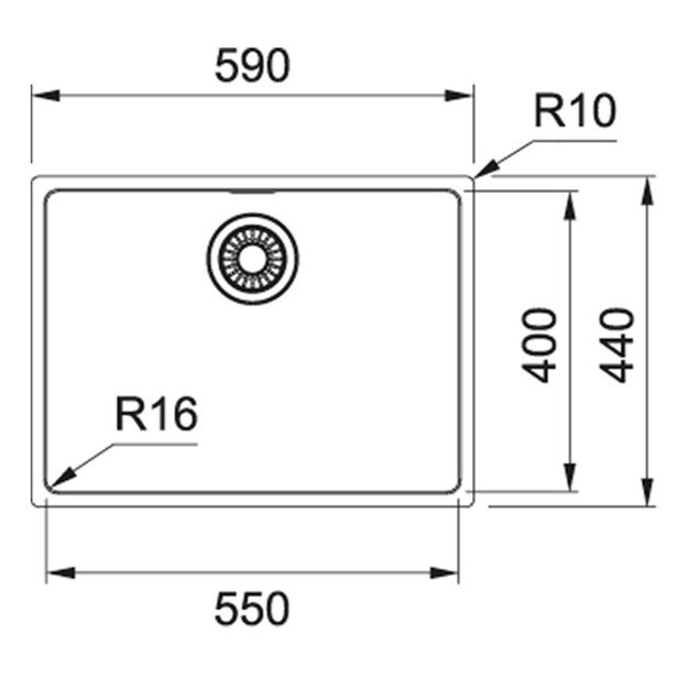 Plautuvė Franke Maris MRX 110-55, 122.0553.947 1
