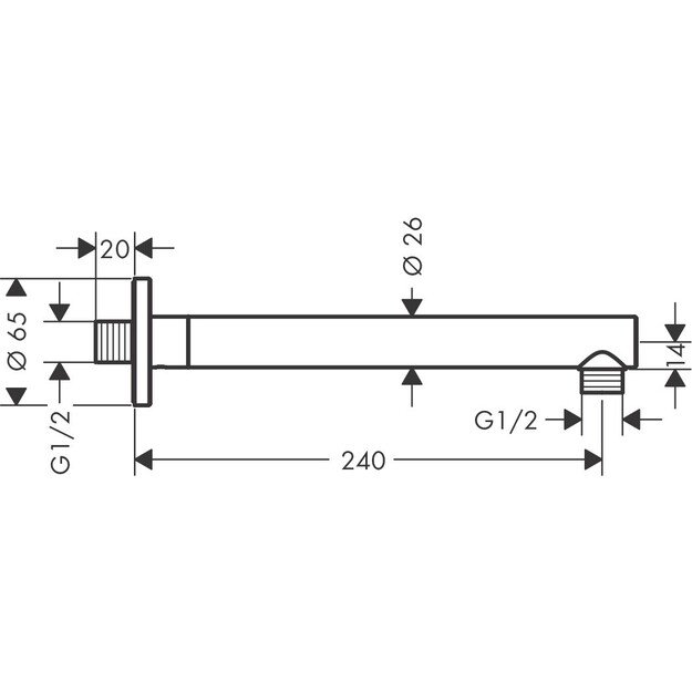 Laikiklis dušo galvai Hansgrohe Vernis Blend 27809000, chromo 1