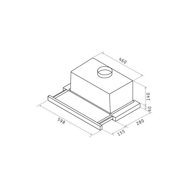 Įmontuojamas gartraukis ELICA TT14 LUX GRIX/A/60, PRF0201269 1