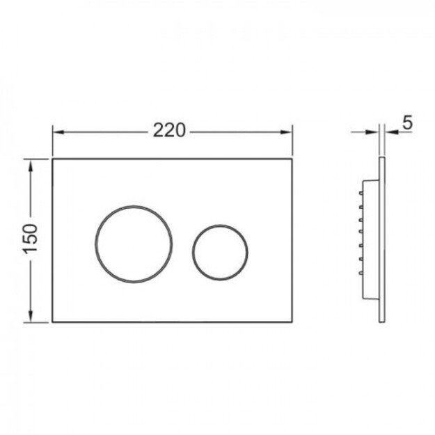 Vandens nuleidimo mygtukas Teceloop, 9240922, matinio chromo 1