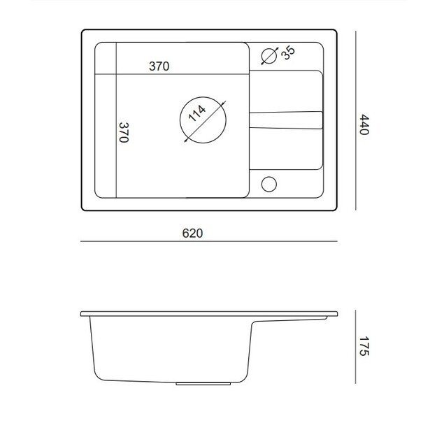 Plautuvė su mai&scaron;ytuvu Quadron GO SMART, TQ6244GSBEZ, smėlio 3
