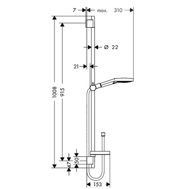 Dušo komplektas Hansgrohe 26631000 1