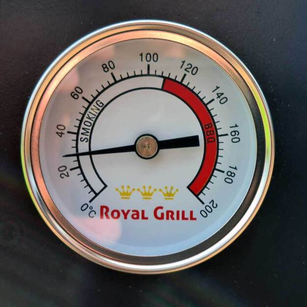 Rūkykla Royal grill 200L su nerūd. plieno grotelėmis ir ratukais + DOVANOS 7