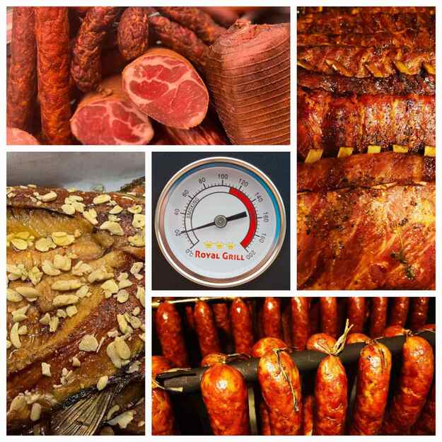 Rūkykla Royal grill 200L su nerūd. plieno grotelėmis ir ratukais + DOVANOS 6