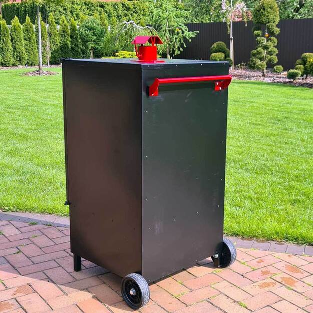 Rūkykla Royal grill 200L su nerūd. plieno grotelėmis ir ratukais + DOVANOS 5