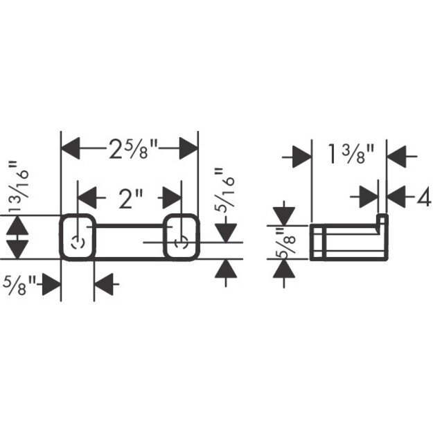Dvigubas rankšluosčių kabliukas Hansgrohe AddStoris 41755340, šlifuoto juodo chromo 1