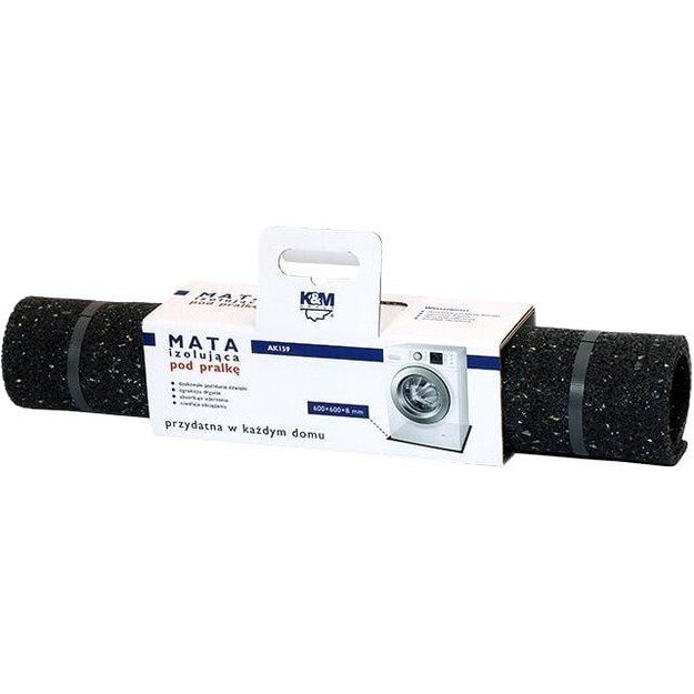 Paklotas po skalbimo mašina K ampM AK 159, juoda, 60 cm x 60 cm x 0.8 cm