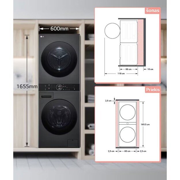Skalbimo mašina - džiovyklė LG WT1210BBF 1